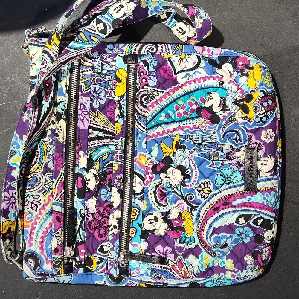 Vera Bradley Mickey's Paisley Celebration Triple Zip Hipster